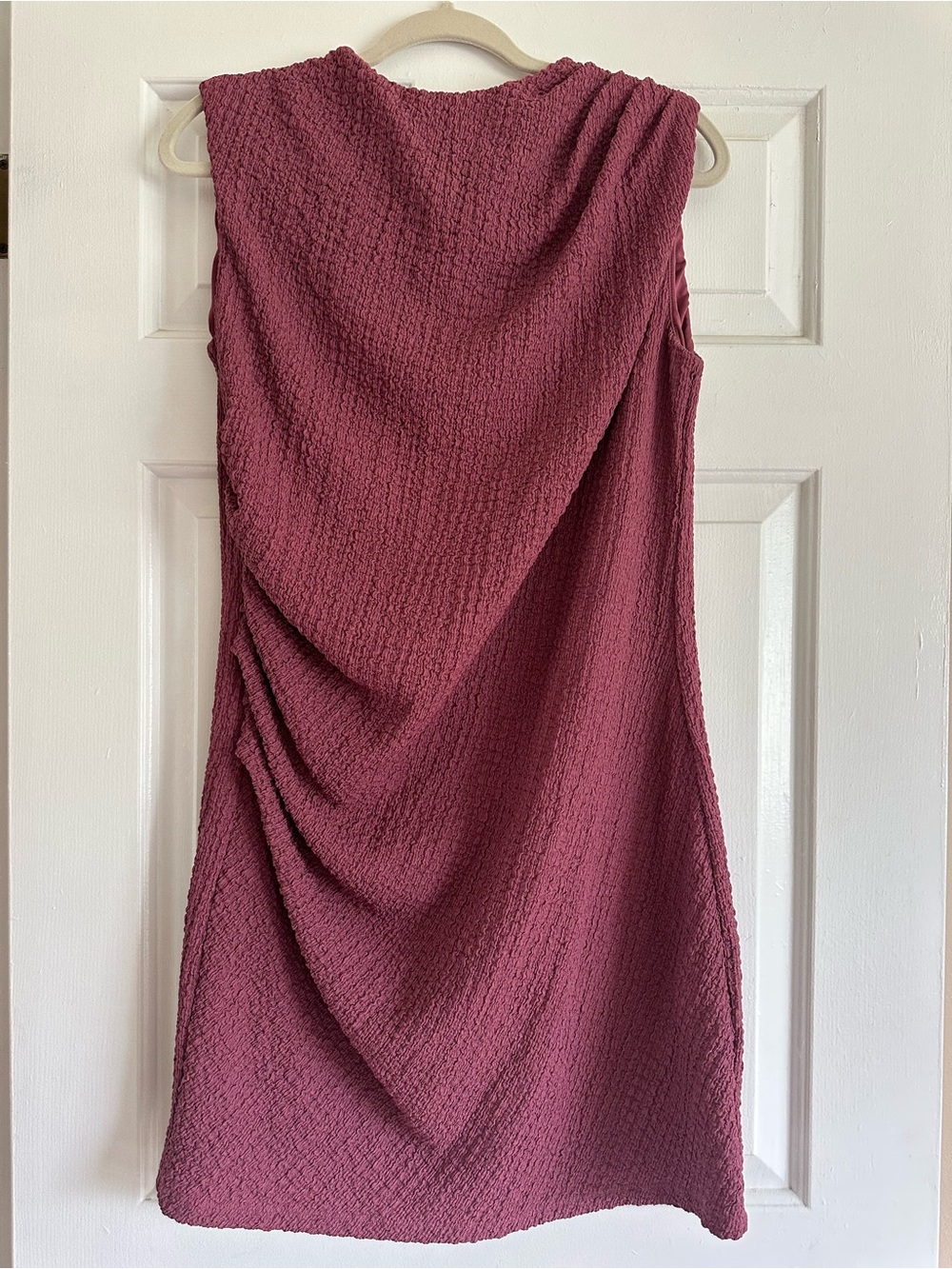 H&M Sleeveless Draped Midi Dress - Plum